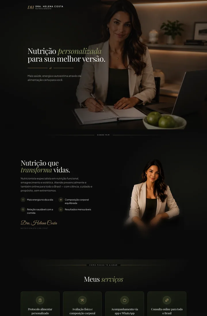 Modelo 2: Escuro e orgânico, exemplo para nutrição.